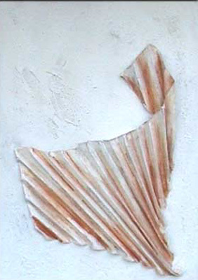 Telhados de Faro; Acrílicos, papel plissado