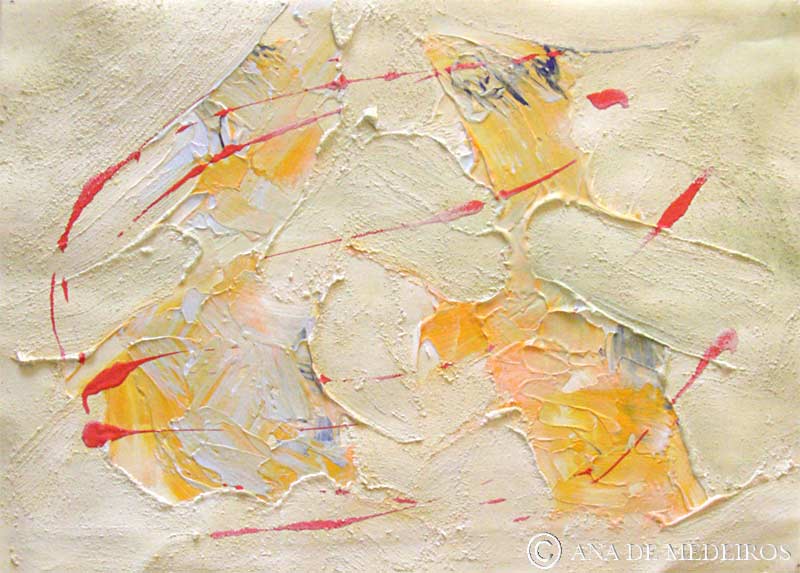 "A dança dos besouros coloridos"
2007 La chambre des couleurs - La salle orange
Acrílico, sobre tela, 30x4
Copyright © 2010 Ana de Medeiros