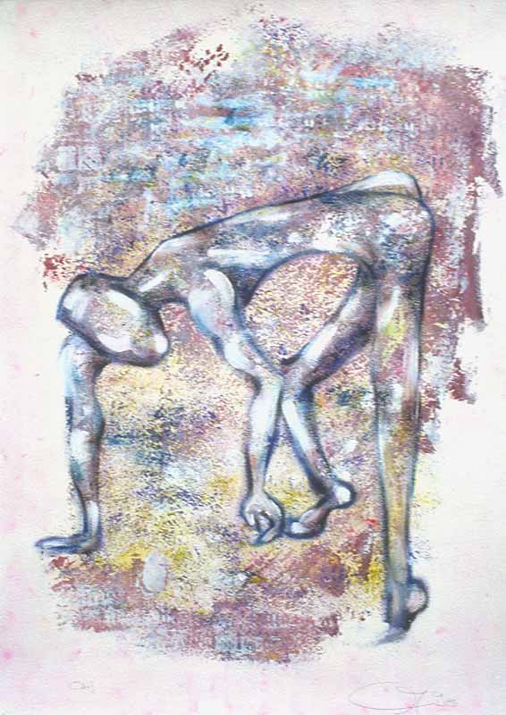 "Mais uma folhinha", Gouache, Aquarell und Dispersion auf Papier, 60x80