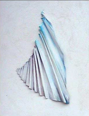 Stairs to the sea - acrylic, folded paper