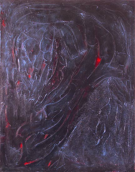 "Trügerische Dekomposition",  Acryl, Struktur-, Reliefpaste auf Leinwand,  52x66x5